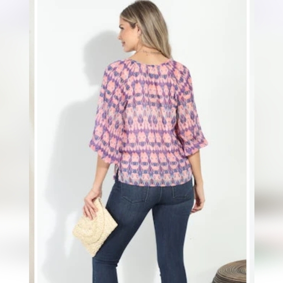 🇺🇸 Veronica M NWTs Chiffon Blouse - Picture 2 of 5